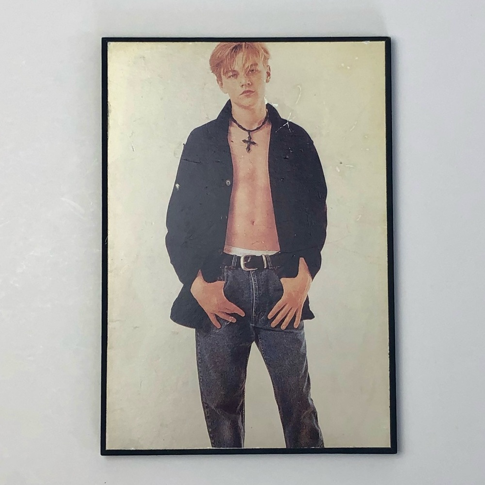90s Vintage Leonardo Dicaprio Romeo + Juliet Laminated Picture 1990s Nostalgia
